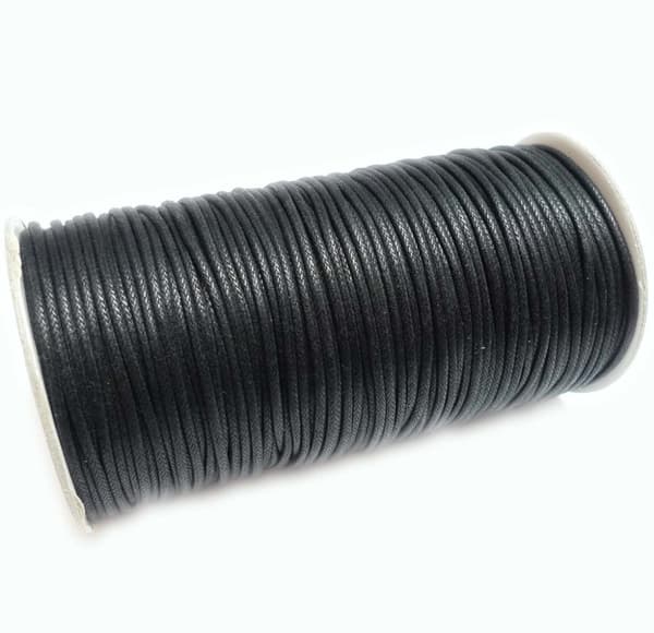 Svart cord 1,5mm 7 meter