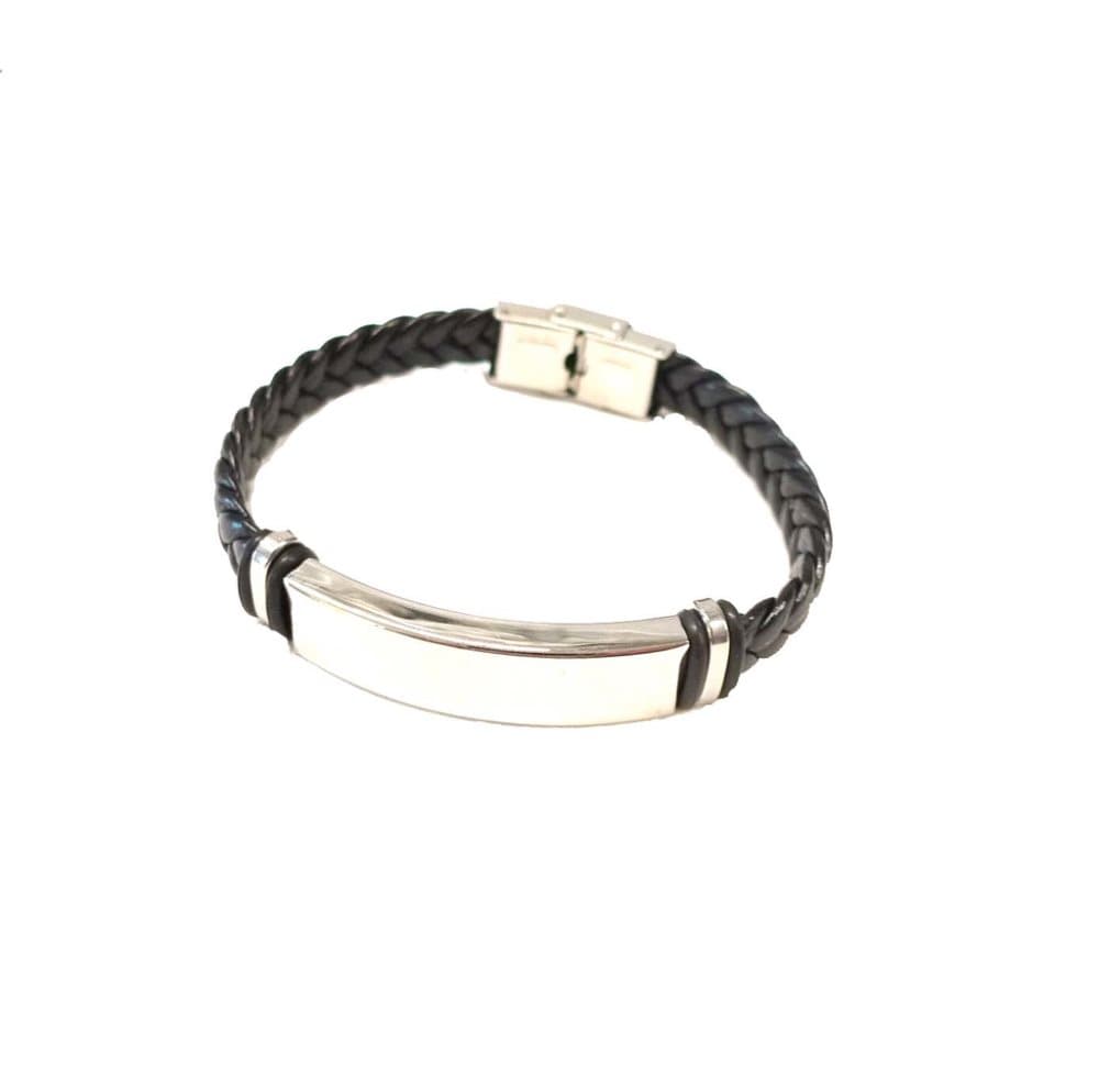 Armband Stål & Läder