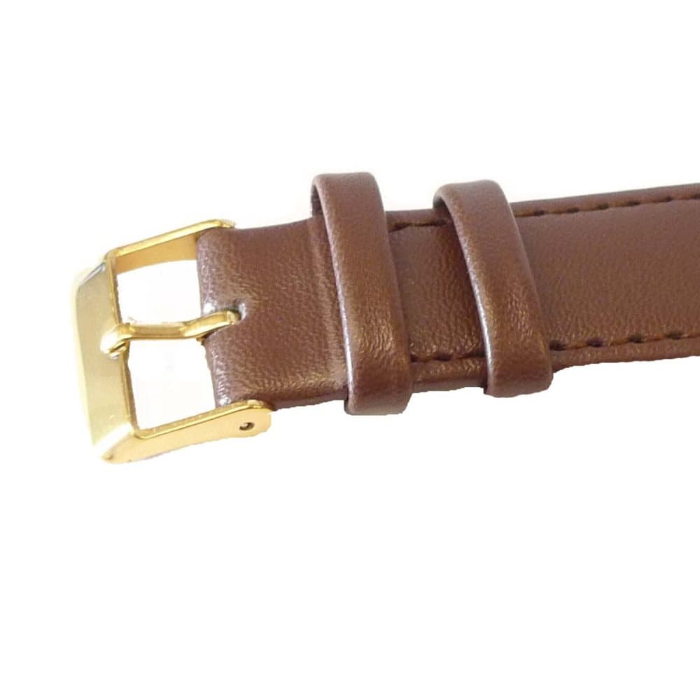 Klockarmband pu-läder Brunt 20mm