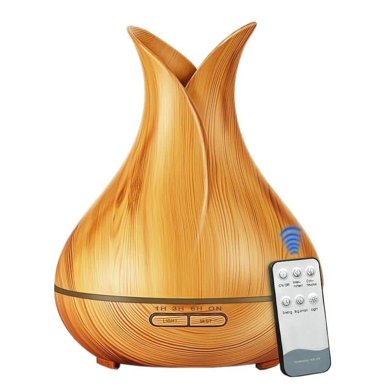 Luftfugter, Aromatherapy Humidifier - Lyst træ
