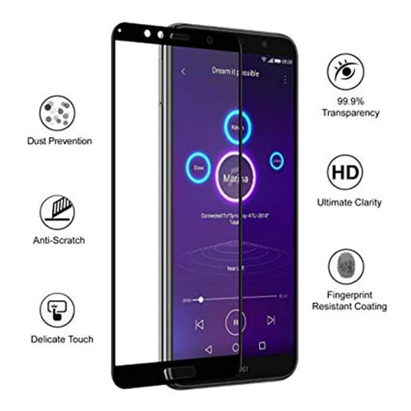 Skärmskydd Carbon 3-PACK Screen-Fit 3D/HD Huawei Y6 2018