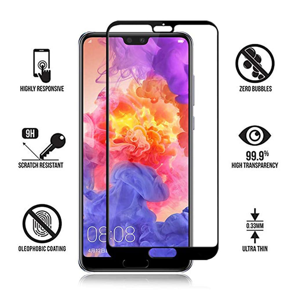 Skärmskydd 2.5D 3-PACK med Ram HD-Clear Screen-Fit P20 Pro