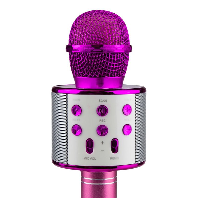 KTV Trådløs Karaoke Mikrofon Rosa | CDON Karaoke mikrofon med Bluetooth høyttaler 5W grafitt svart