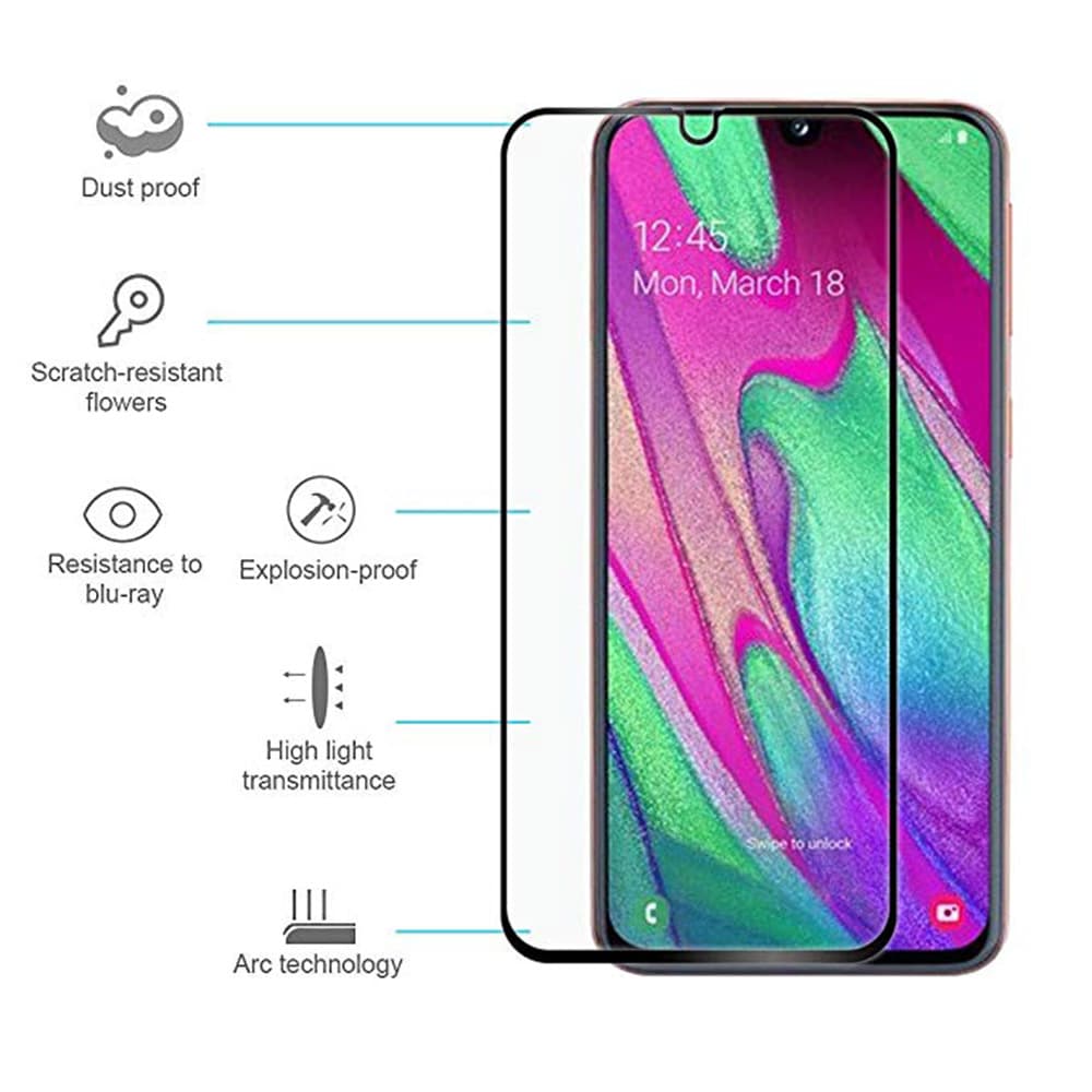 Skärmskydd 2.5D med Ram HD-Clear Screen-Fit Galaxy A50