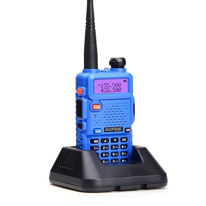 Profesjonell Walkie Talkie med Lommelykt, Blå