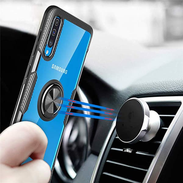 Kraftfullt Skal med Ringh�llare - Samsung Galaxy A50