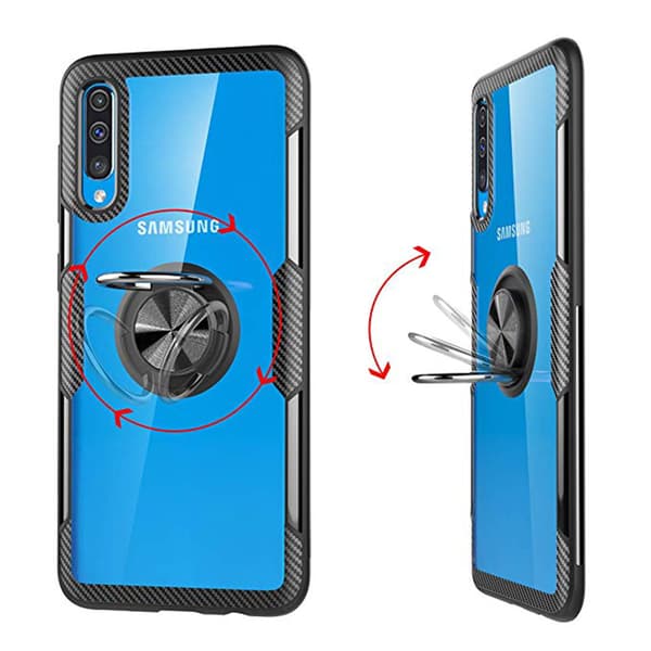 Kraftfullt Skal med Ringh�llare - Samsung Galaxy A50