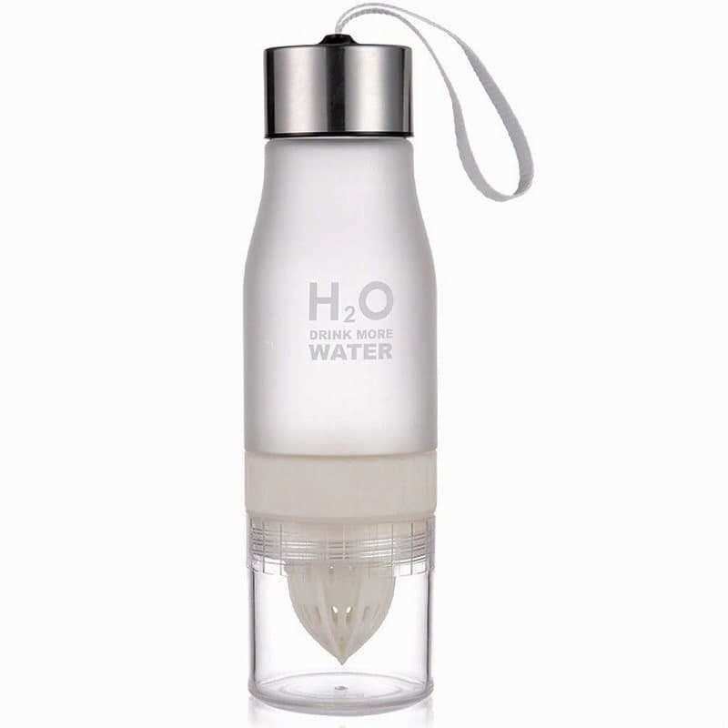 H2O Vannflaske med sitruspresse - Hvit