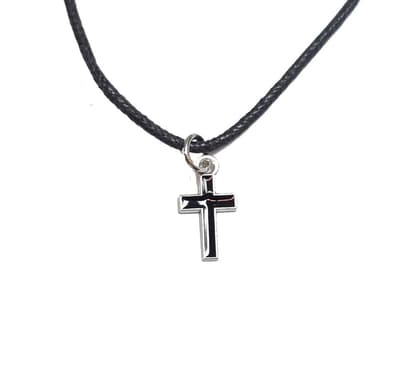 Halsband Kors Svart