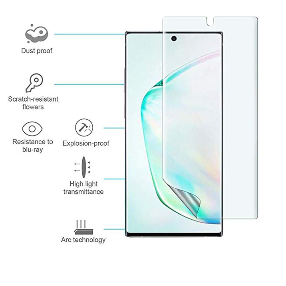 Note 10+ 3-PACK Skärmskydd 9H Nano-Soft Screen-Fit HD-Clear