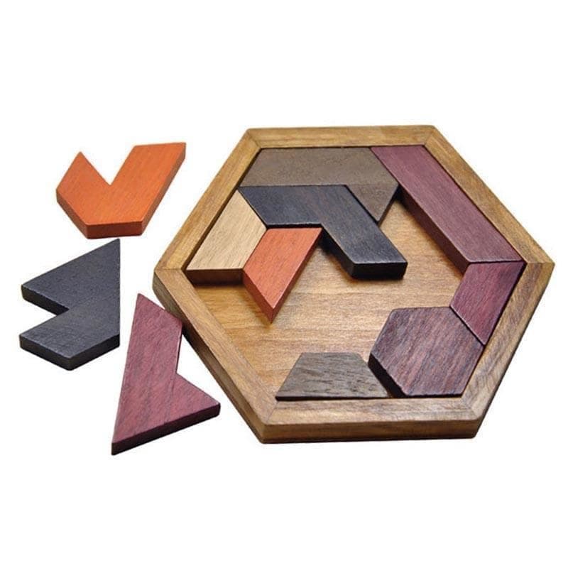 Geometrisk puslespill av tre