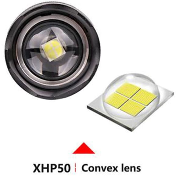 Praktiskt XHP50 LED Ficklampa