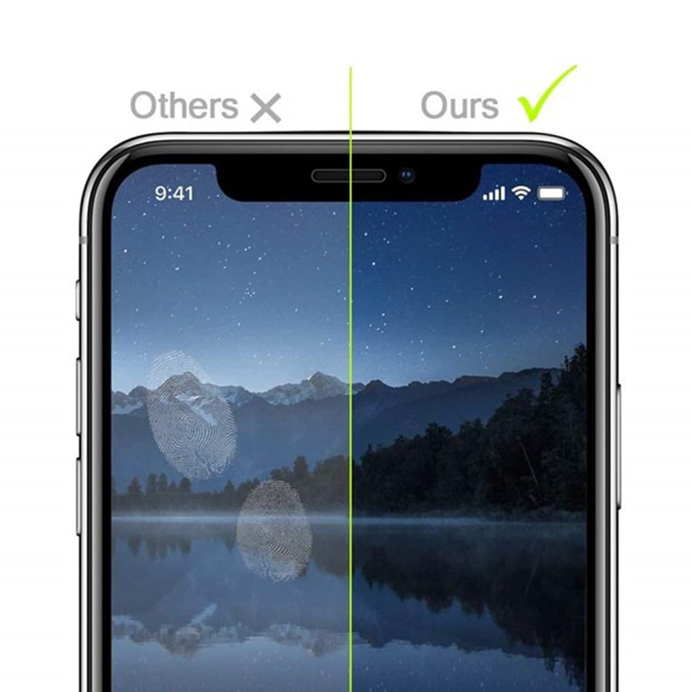 iPhone XS Max Skärmskydd 2.5D med Ram 9H HD-Clear