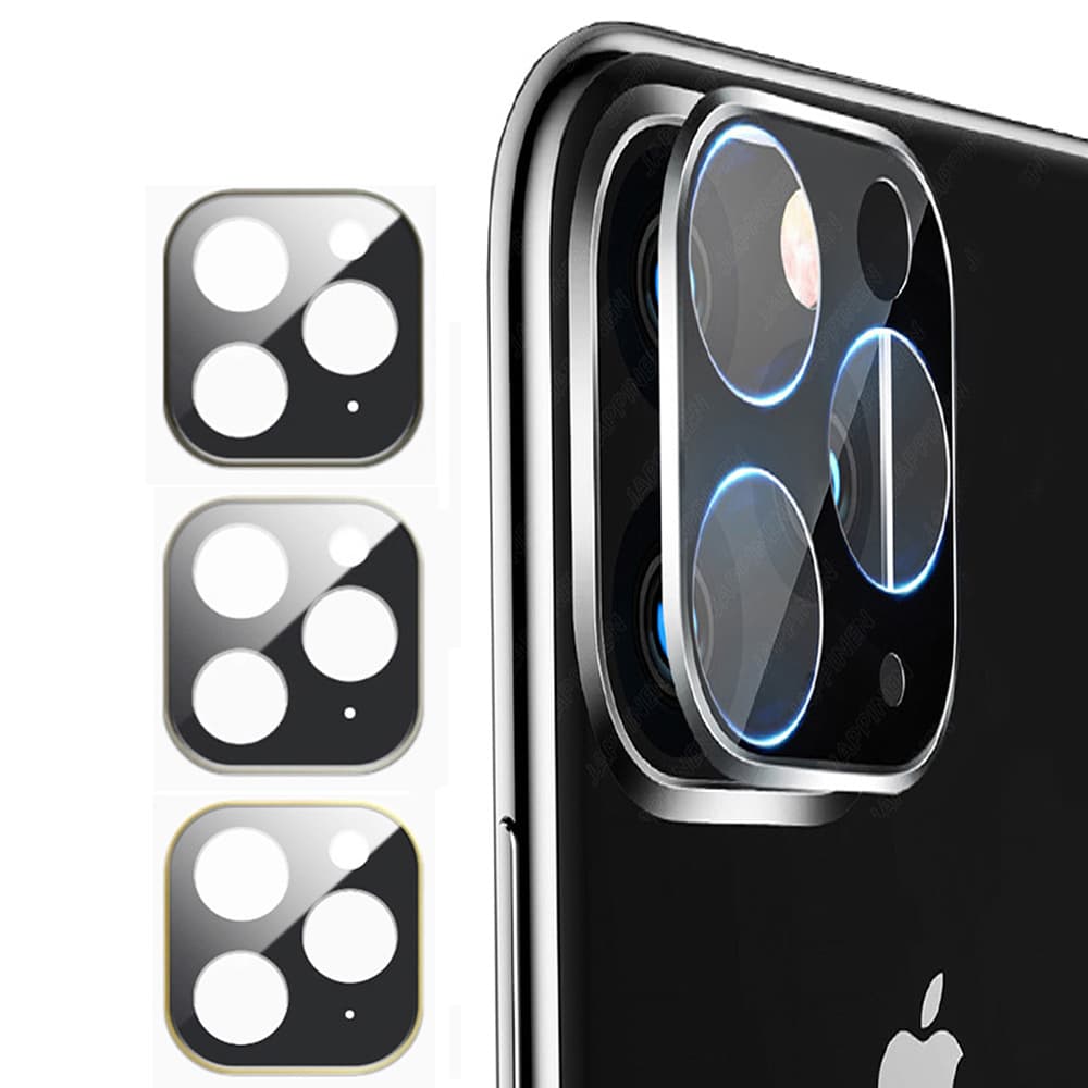 iPhone 11 Pro Kameralinsskydd i Härdat glas + Titanlegeringsram