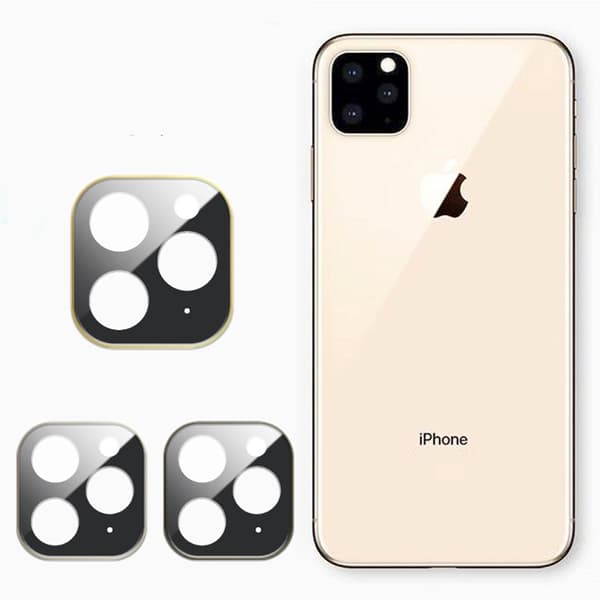 iPhone 11 Pro Max Kameralinsskydd i Härdat glas + Metalram