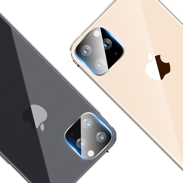 iPhone 11 Pro Max Kameralinsskydd i Härdat glas + Metalram