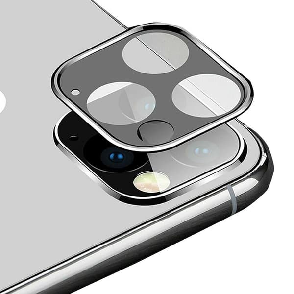 iPhone 11 Pro Max Kameralinsskydd i Härdat glas + Metalram