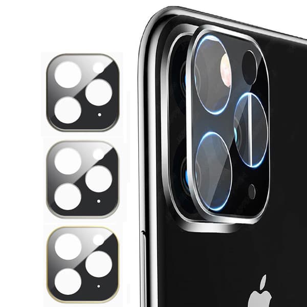 iPhone 11 Skyddsfilm med Metalram för Bakre kameralins