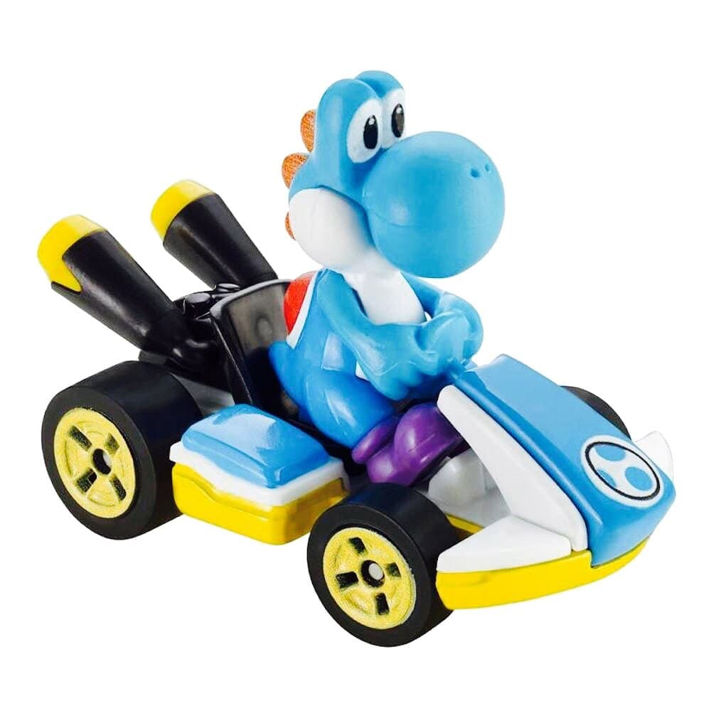Hot Wheels Mario Kart - Light Blue Yoshi Standard Kart