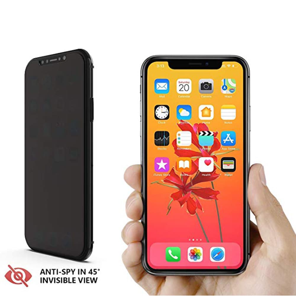 iPhone X/XS Anti-Spy Skärmskydd 9H Screen-Fit