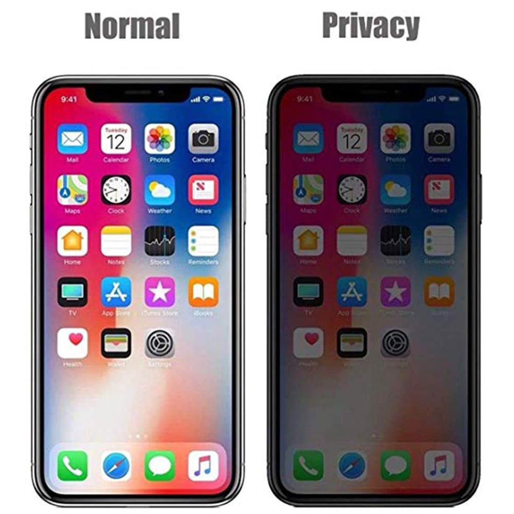 iPhone X/XS Anti-Spy Skärmskydd 9H Screen-Fit