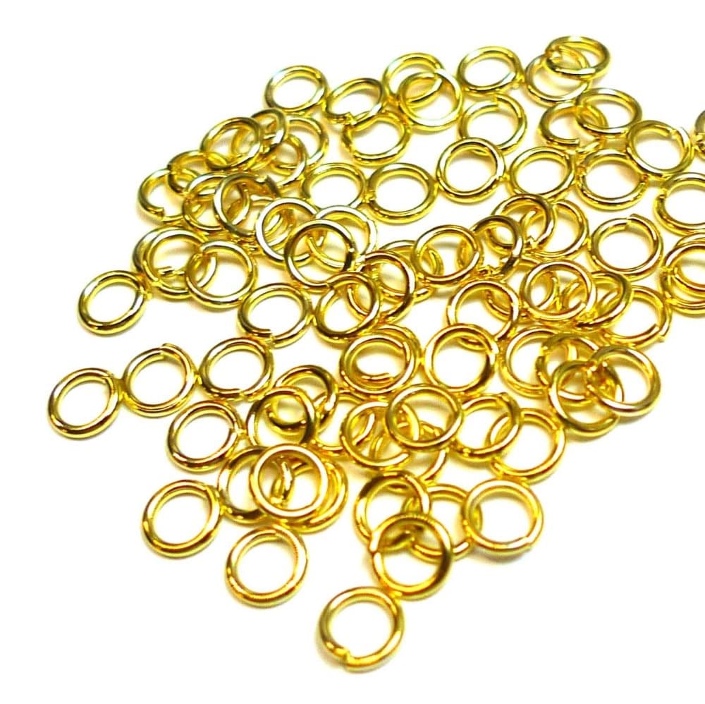 Guldpläterade Ringöglor 6mm 20-pack