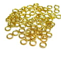 Miniatyrbild 1 av 3: Guldpläterade Ringöglor 6mm 100-pack