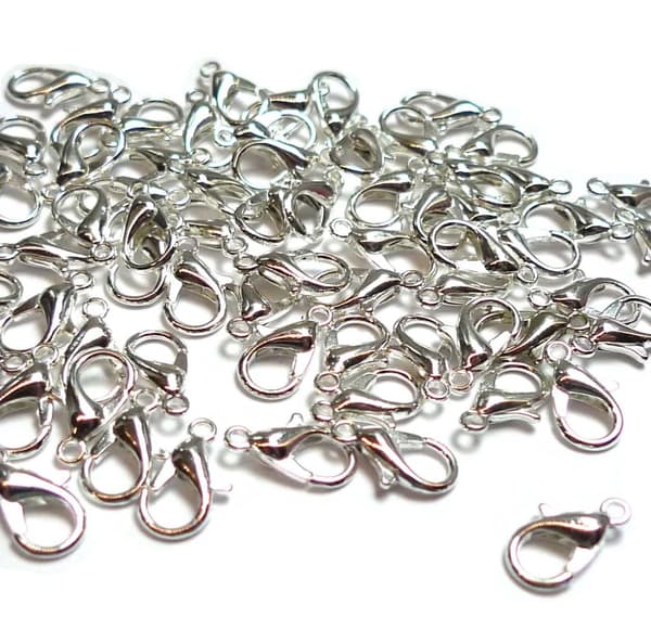 Lås till Halsband/Armband - Silverpläterade 10-Pack