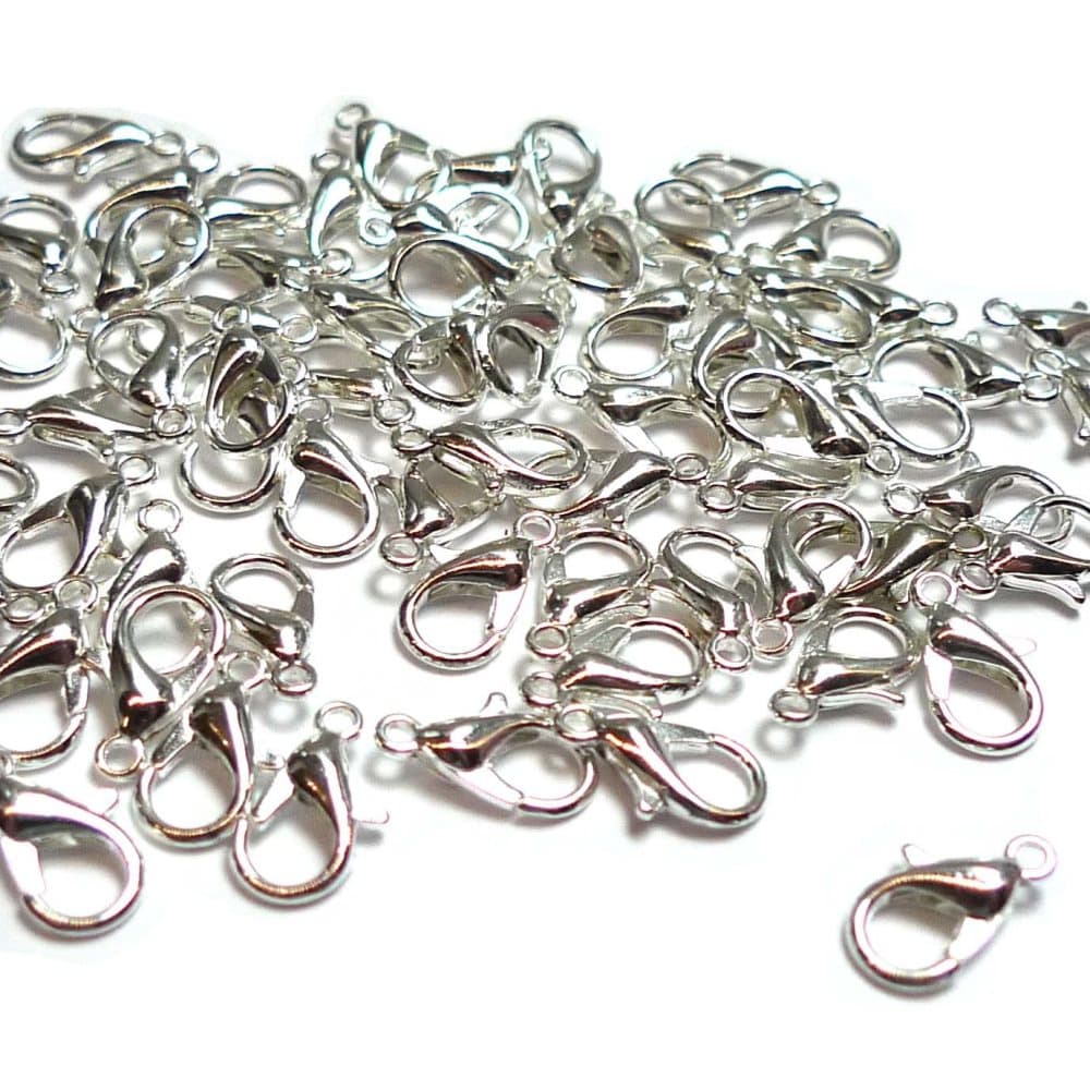 Lås till Halsband/Armband/Fotband - Silverpläterade 10-Pack