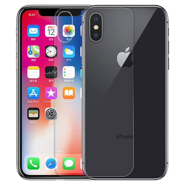 Fram- & Baksida iPhone XS Max 2-PACK Skärmskydd 9H Nano-Soft