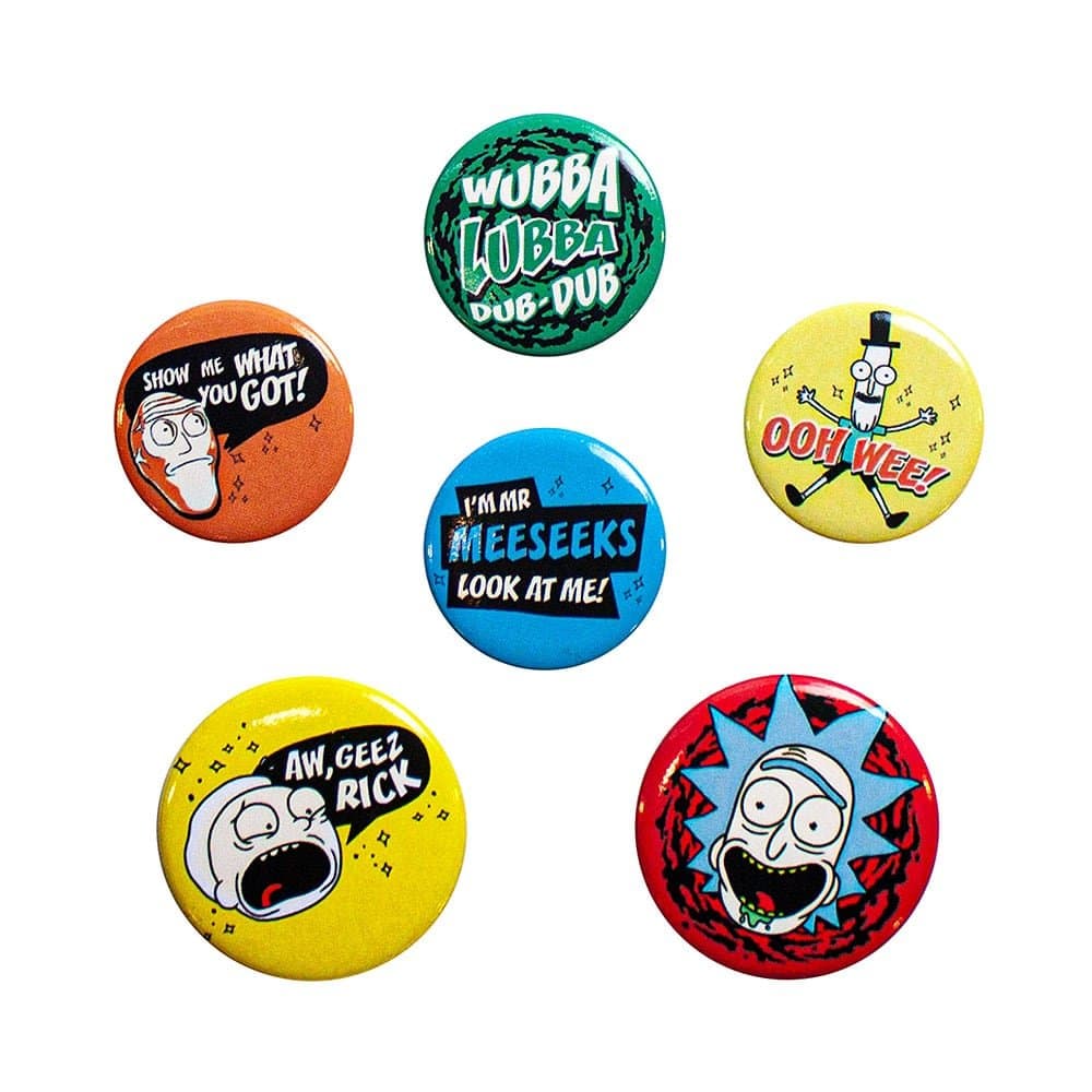 Rick and Morty, 6x Pinssit - Mix
