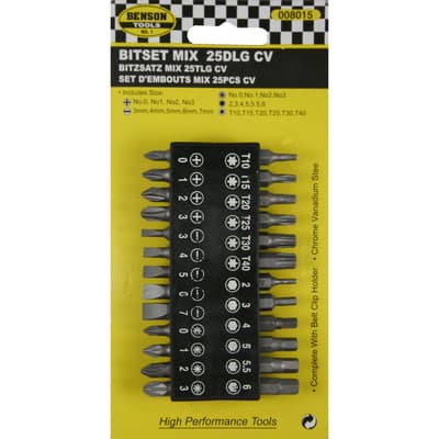 Benson Tools Bitssats 25 delar med hållare
