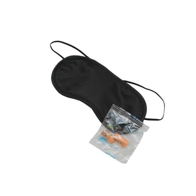 Resekit med ögonbindel och öronproppar