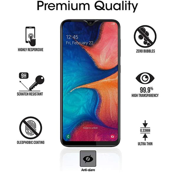 Samsung A50 2.5D Anti-Spy Skärmskydd Ram 9H HD-Clear.