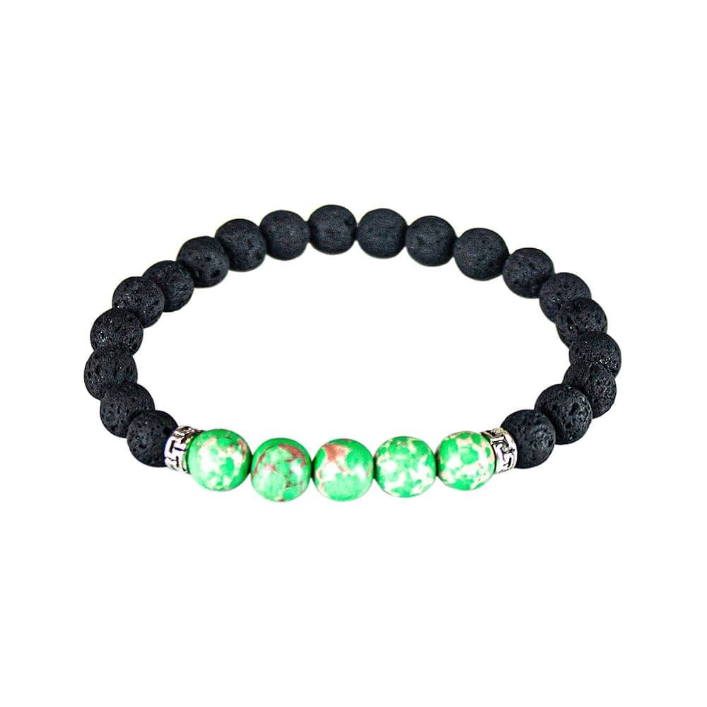 Armbånd med vulkansten - Grønn