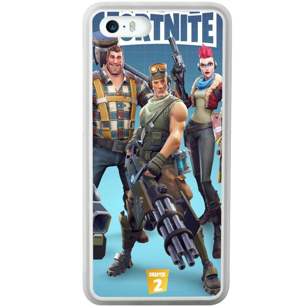 Apple iPhone 5 / 5s / SE Transparent Mobilskal Fortnite Chapter 2