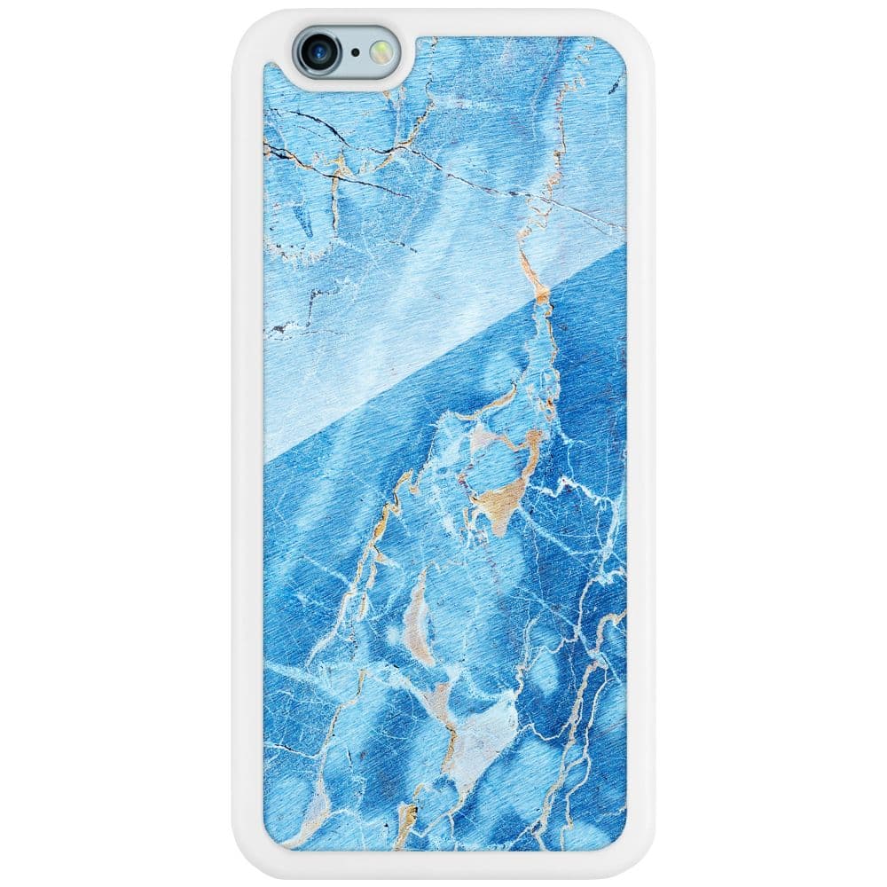 Apple iPhone 6 / 6S Vitt Mobilskal med Glas Marmor