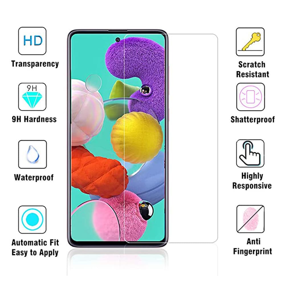 Samsung Galaxy A71 Skärmskydd Standard 9H 0,3mm HD-Clear