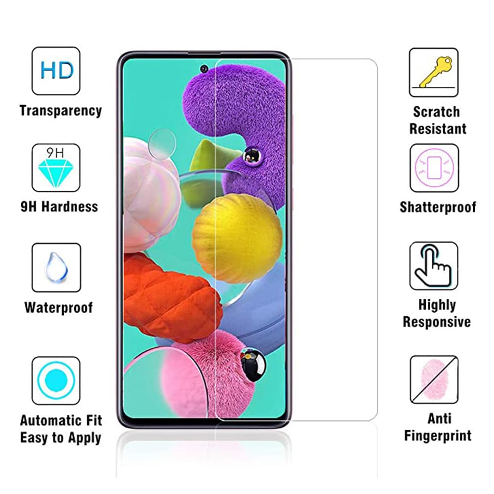 Samsung Galaxy A51 10-PACK Skärmskydd Standard 9H 0,3mm HD-Clear