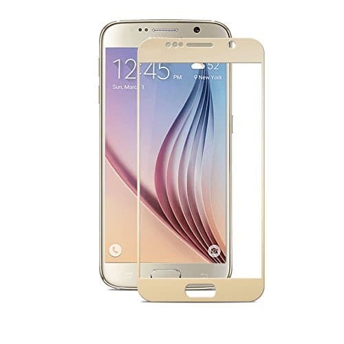 Samsung S6 - HuTechs HD-Clear Skärmskydd med Ram (Full-Fit) GULD