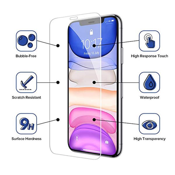 iPhone 11 Pro 3-PACK Full Clear 2.5D Skärmskydd 9H 0,3mm