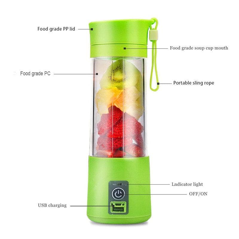 Portabel USB Blender 6 blads 380ml - Flera färger