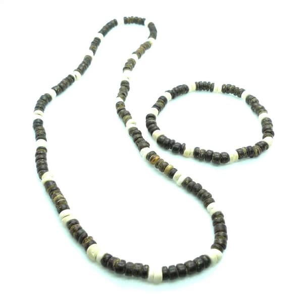 Armband & Halsband med pärlor av snäcka o coco