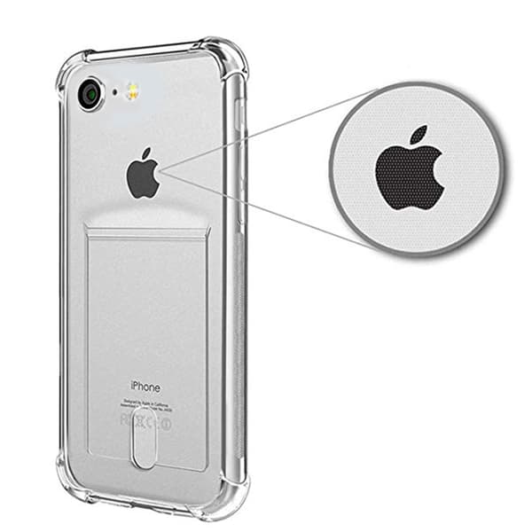 Skyddande Silikonskal Korthållare - iPhone 7
