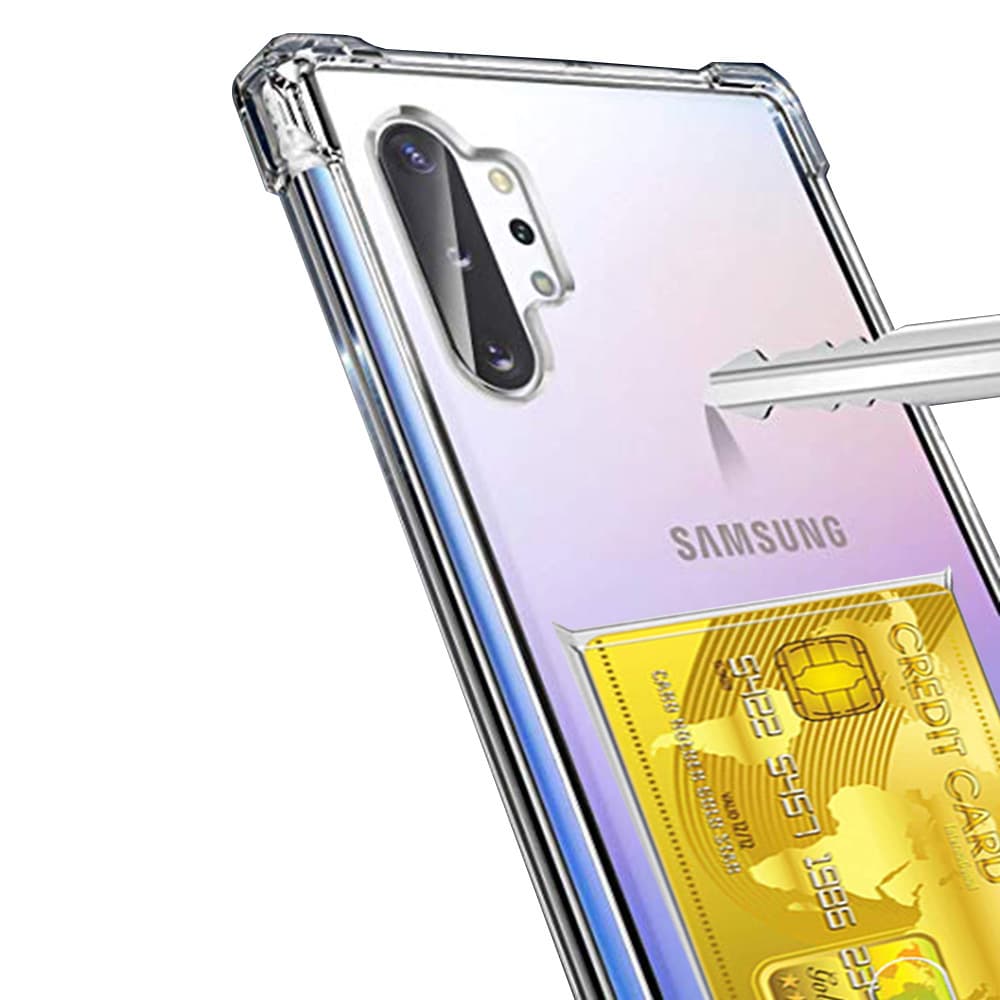 Samsung Galaxy Note 10 Plus - Kraftfullt Silikonskal Kortfack