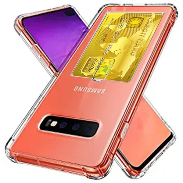 Samsung Galaxy S10 - Genomtänkt Skyddsskal med Kortfack