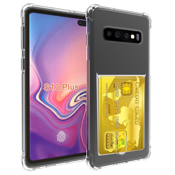 Samsung Galaxy S10 - Genomtänkt Skyddsskal med Kortfack