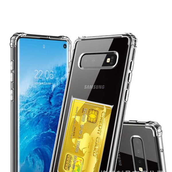 Samsung Galaxy S10 Plus - Stötdämpande Skal med Korthållare