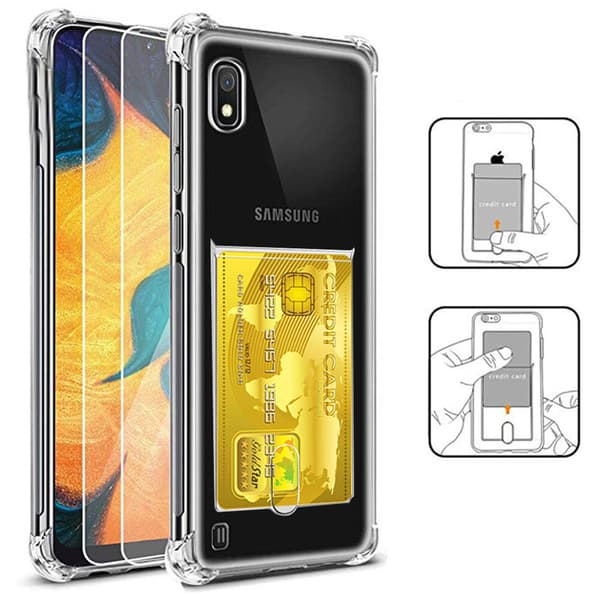 Samsung Galaxy A10 - Kraftfullt Skal med Korthållare