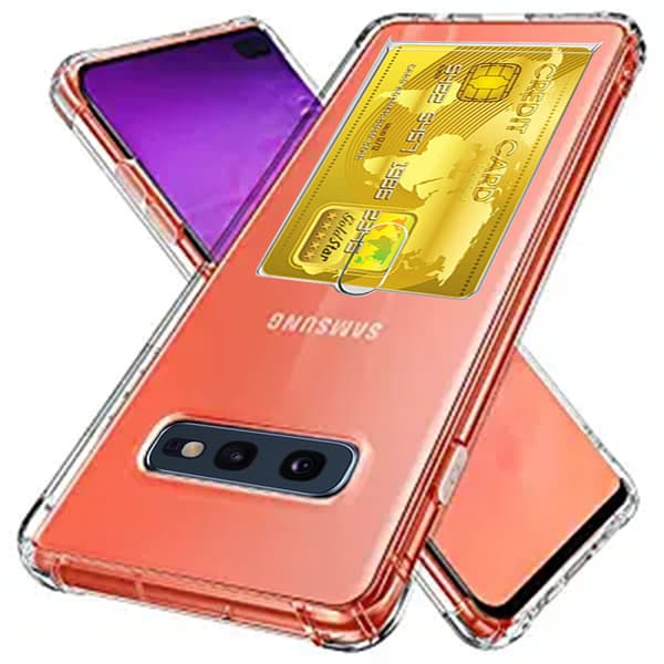 Samsung Galaxy S10E - Kraftfullt Stöttåligt Skal med Kortfack
